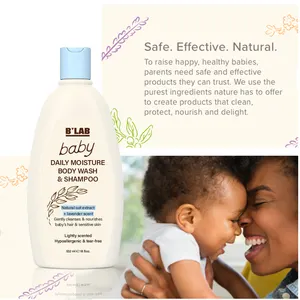 Baby Shampoo & Body Wash Private Label Natuurlijke Sulfaat Gratis Vocht Baby Shower Gel Body Wash Organische 2 In 1 baby Shampoo