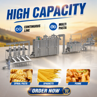Ligne de traitement de pâtes italiennes de haute qualité Macaroni en acier inoxydable faisant la machine avec composants de noyau de moteur