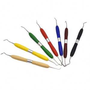 Charmant kit d'instruments de remplissage composites dentaires Plugger à main pour la restauration/Instruments composites dentaires à poignée en silicone - Product Image 4