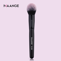 Maange-brosse à blush simple noir, manche en bois, de haute qualité, à bas prix, vente en gros directement d'usine