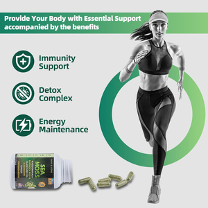 OEM Vegan Complex Sea <strong>Moss</strong> All in 1 Capsules with BLADDERWRACK BURDROCK ROOTS BLACK SEED OIL ELDERBERRY GINGER ASHWAGANDHA - Product Image 3