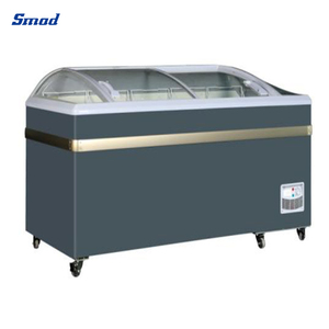 Good Price Big Capacity 500L 220V/60HZ Commercial Glass Door Double Doors Chest <b>Refrigerator</b> Freezer DDH-500XU(YX) - Product Image 4