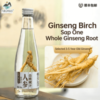 Boissons végétales naturelles stérilisées à faible teneur en gras à base de racine entière de bouleau de la montagne de Changbai, en bouteille de verre, en vrac, pour importateurs mondiaux