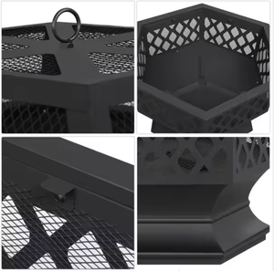 Fournisseur d'usine Blumfeldt Catania 10032140 <span class=keywords><strong>Brasero</strong></span> d'extérieur 2 en 1 en bois avec grille en acier inoxydable Fabriqué en Chine - Product Image 3