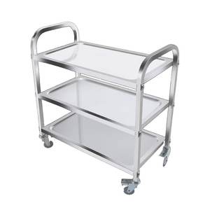 Vente directe d'usine de chariot de la livraison d'acier inoxydable à 3 niveaux pour l'équipement d'hôtel de cuisine de restaurant - Product Image 6