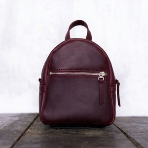 Factory Custom Logo Genuine Leather Mini <b>Backpack</b> <b>Women</b> Small Cowhide Rucksack Luxury Ladies <b>Travel</b> Bag OEM LSBP-0016 - Product Image 1