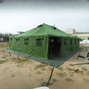 Factory 20-Person Waterproof Oxford <b>Canvas</b> Single Layer Metal <b>Frame</b> Windproof Camouflage Tent - Product Image 2