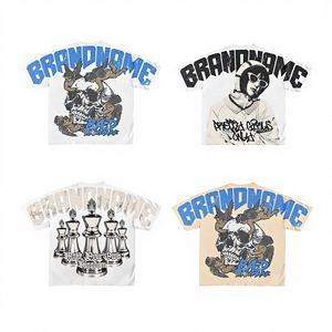 เสื้อยืดพิมพ์ลายสกรีน DTG ทรงบ็อกซี่  แบบเรกูลาร์ สกรีนโลโก้ได้ตามสั่ง สไตล์สตรีทแวร์ ยูนิเซ็กซ์ ผ้าฝ้าย 100% วินเทจ ทรงหลวม - Product Image 4