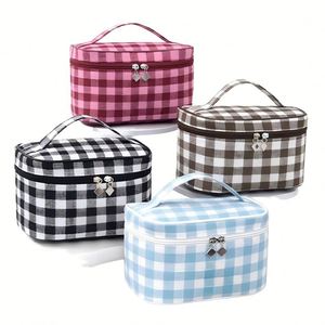 Grande trousse de toilette pour femmes, ouverture plate, portable, pour les soins de la peau - Product Image 1