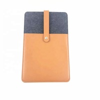 Nouvelle conception, grande capacité, housse pour ordinateur portable, faite à la main, en feutre de laine polyester, étui de rangement multifonction, noir gris, protectrice
