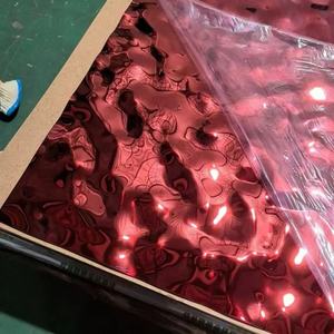 300er Serie ASTM BA Oberfläche Dekorative Farbige Wasserwellen-Edelstahlplatte für Wandpaneele Gehämmerte Platte - Product Image 5