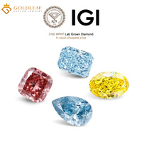 Prix d'usine Diamant bleu de laboratoire marque Goldleaf avec rapport IGI, haute qualité HPHT CVD, couleurs fantaisie, toutes tailles de coupe disponibles