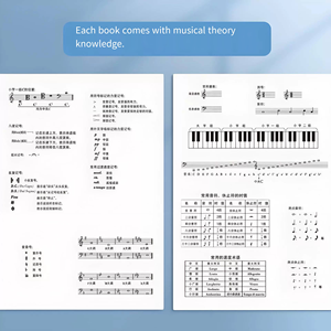 Cuaderno de práctica de música de 16K con espacios amplios para piano, guitarra y estudiantes de música, con contenido de teoría musical - Product Image 3