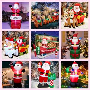 8 pies <span class=keywords><strong>babbo</strong></span> Natale gonfiabile Navidad inflable decoración negro Santa Claus figuritas inflables para fiestas Navidad 2023 - Product Image 6