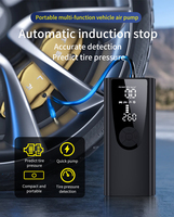 Pompe à air électrique portable pour pneus de vélo, voiture, moto, avec affichage numérique intelligent, lumière LED sans fil, 150 PSI
