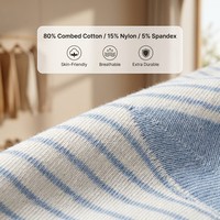 Chaussettes mi-mollet en coton peigné tricoté à rayures animales antidérapantes personnalisées OEM pour femmes, antibactériennes, déodorantes, respirantes, pour usage quotidien en hiver