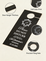 Étiquettes suspendues pour porte de chambre d'hôtel ou salle de réunion, impression personnalisée du nom et du logo, papier 300 g/m², « Ne pas déranger »