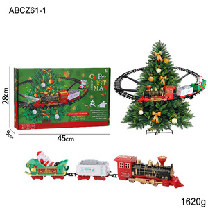 Màu Xanh Lá Cây giáng sinh đào tạo trang trí bằng gỗ cây giáng sinh tàu điện tử theo dõi Xmas đồ chơi - Product Image 6