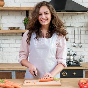 <b>Disposable</b> Sleeveless Adult Waterproof PE Non-Woven Lightweight Fashionable <b>Apron</b> for Cleaning Customized Size - Product Image 5