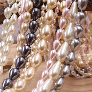 1 Hilo de Perlas en Forma de Lágrima, Perlas Sueltas para <span class=keywords><strong>la</strong></span> Fabricación de Joyas, Personalizadas de Fábrica - Product Image 1
