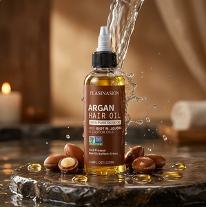 Set de Cuidado Capilar 5 en 1 de Marca Privada, Aceite Natural Prensado en Frío de Argán, Oliva, Árbol de Té, Aloe y Queratina para el Crecimiento del Cabello, Venta al Por Mayor OEM/ODM - Product Image 6