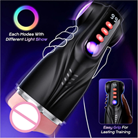 APP-gesteuerter Saug-Masturbator für Männer mit 3 Hülsen-Sets, Taschenmuschi und Penispumpe mit 9 Saug- und 9 Vibrationsmodi