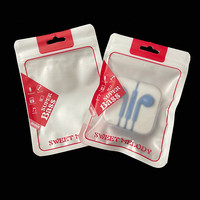 Prix d'usine Vente en gros Taille personnalisée Câble de téléphone portable 3 côtés Sac en plastique transparent scellé avec fenêtre