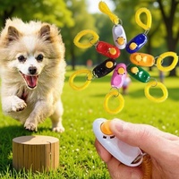 Cliqueur d'entraînement pour animaux de compagnie, multicolores, en plastique, avec sangle de poignet pour chien, chat, dressage de la conduite et de l'obéissance des chiots
