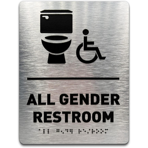 Panneau de toilette personnalisé ADA fabricant personnalisé panneau de toilette d'hôtel panneau de toilette tactile public panneau de toilette en braille - Product Image 2