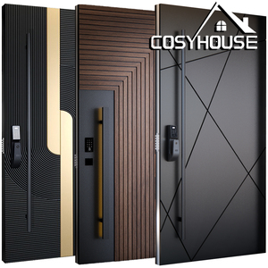 <span class=keywords><strong>Porte</strong></span> <span class=keywords><strong>d</strong></span>'<span class=keywords><strong>entrée</strong></span> moderne en aluminium moulé, <span class=keywords><strong>porte</strong></span> <span class=keywords><strong>de</strong></span> sécurité à haute étanchéité, design géométrique, <span class=keywords><strong>porte</strong></span> à charnières pour usage résidentiel et commercial - Product Image 1
