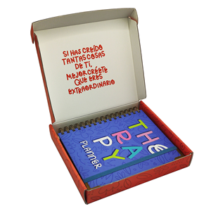 Carnet de notes de luxe personnalisé à spirale, planificateur quotidien de soins personnels avec protège-livres - Product Image 5