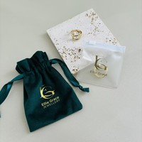 Petit sac en plastique PVC personnalisé pour bijoux, sac à fermeture éclair réutilisable pour emballage de bijoux givré
