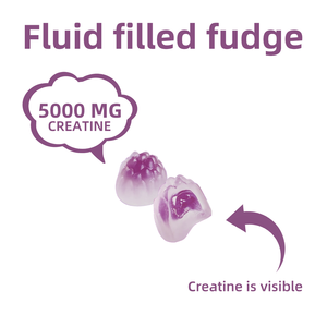 Gomitas de creatina monohidrato sin azúcar de 5g con sabor a fresa OEM para ganar músculo y recuperar masticables antes del entrenamiento - Product Image 3