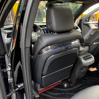 Table pliante pour siège arrière Cadillac XT5 XT6 2017-2024, chargeur sans fil, porte-gobelet, bureau pour ordinateur portable, table à manger, finition carbone, éclairage d'ambiance