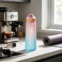 Bouteille anti-fuite sans odeur en Tritan+PP avec couvercle à ressort, compatible lave-vaisselle, idéale pour le camping, l'école, la randonnée et les festivals