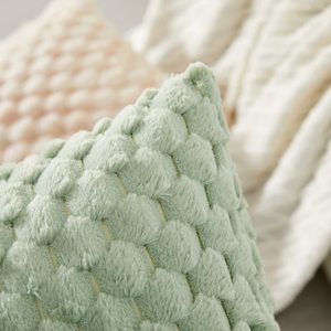 Fuzzy Plush Faux Fur Luxury <strong>Cushion</strong> <strong>Cover</strong> Pillowcase Solid Color <strong>Sage</strong> Green Velvet Throw Pillow <strong>Cover</strong> - Product Image 2