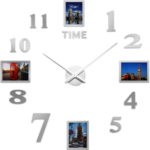 Nuovo <span class=keywords><strong>Orologio</strong></span> da Parete Fai-da-Te in Acrilico <span class=keywords><strong>a</strong></span> <span class=keywords><strong>Specchio</strong></span>, Adesivi Murali 3D, Grandi Orologi Decorativi al Quarzo - Product Image 4