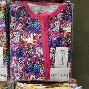 Pijamas de Bambú para Bebé al por Mayor, Artículos Occidentales, Pantalones Cortos para Bebé, Talla y Color Aleatorios, con Cierre para Niños - Product Image 3