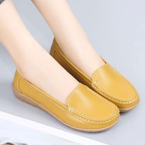 Plus-Size Women's Slip-On Loafers Light Weight Non-Slip Nurse <b>Shoes</b> Genuine Leather <b>Soft</b> Sole Autumn Summer Casual Flat - Product Image 6