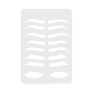 PMU แม่แบบสำหรับการฝึกเขียนคิ้วแบบใส,ใช้ซ้ำได้แม่แบบการ<span class=keywords><strong>วาด</strong></span>คิ้วสำหรับการฝึกริมฝีปากคิ้วด้วยใบมีดขนาดเล็ก - Product Image 1