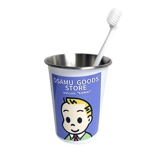 Osamu Goods Store Taza para enjuague bucal de acero inoxidable, 350 ml, diseño de dibujos animados para uso doméstico - Product Image 1