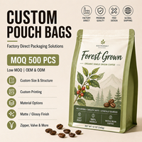 Pochette à fond plat avec fermeture éclair, résistante à l'humidité, imprimée flexo, recyclable, couleur personnalisée, pour snacks et café – Meilleures ventes