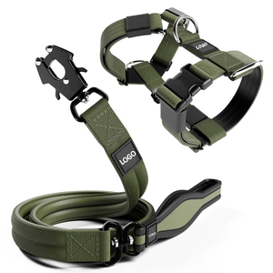 Presión probada <span class=keywords><strong>Durable</strong></span> Metal Broche Espuma Neopreno Forrado Tactical <span class=keywords><strong>Dog</strong></span> Collar Correa con mango suave - Product Image 5