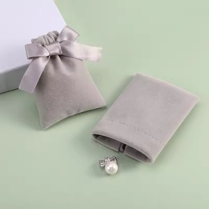 Bolsa de Almacenamiento de Joyas de Terciopelo Afelpado y Duradero con Bolsillos con Cordón para Ropa y Alimentos, a Prueba de Polvo, para Envolver Regalos - Product Image 3