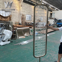Paravents en verre LED OEM pour la maison, le hall d'hôtel, écran de séparation, design luxueux, acier inoxydable, projet d'ingénierie
