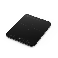Table de cuisson à induction électrique de 32mm d'épaisseur 2000W à chauffage rapide constant brûleur à induction intelligent à double ventilateur avec minuterie verrouillage enfant