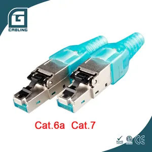 Gcabling RJ45 תקע סט toolless 8P8C רשת מחבר Cat6 Cat6a Cat7 ethernet נתונים FTP connecter מסוכך 8P8C RJ45 מחבר