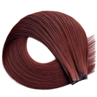 Cheveux Remy Premium Double Drawn # 33 Extensions chinoises toutes couleurs, teintables, à micro-anneaux, prix usine pour femmes