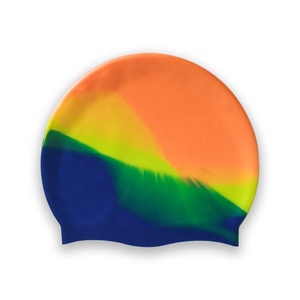 Nuovo Stile Misto-colore di <span class=keywords><strong>nuoto</strong></span> Per Adulti cappello Colorato Sfumatura di colore Protezione di Nuotata Del <span class=keywords><strong>Silicone</strong></span> - Product Image 6