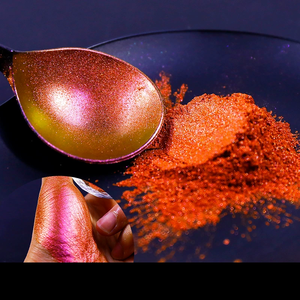 Fard à paupières cosmétique pigmenté effet caméléon chromé 17 couleurs, poudre de mica caméléon - Product Image 1